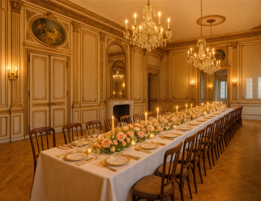 Dîner assis privé - Luxury Travel Event